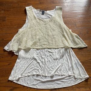 Kenneth Cole Sequin Layered Tank Top